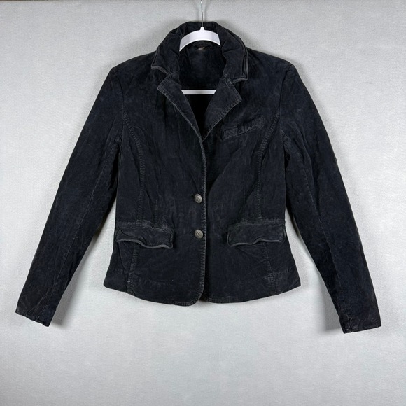 Free People Jackets & Blazers - Free People Womens S Byron Corduroy Blazer Black Dark Academia Indie Boho